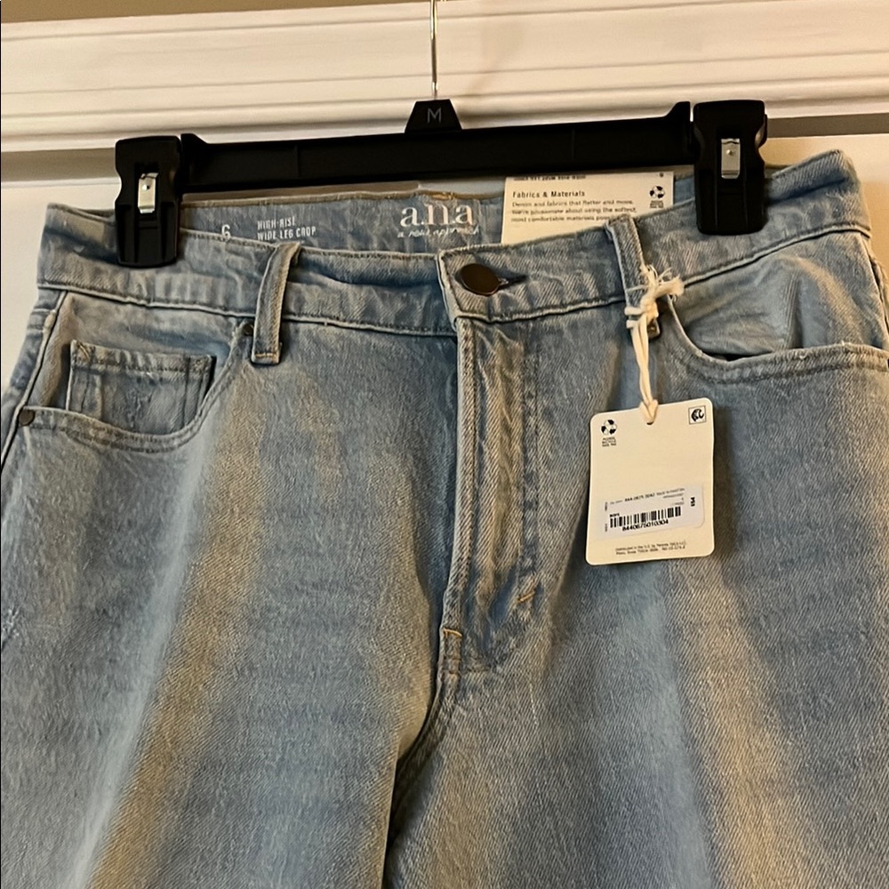 a.n.a Blue Flare Wide Leg Jeans - Picture 6 of 6